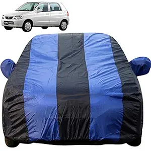 Autofact Car Body Cover with Mirror Pockets Compatible for Maruti Alto Old Model (2000 to 2014) (Triple Stitched , Bottom Fully Elastic , Royal Blue Color)