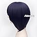 Purple 30CM Short Layered Anime Cosplay Heat Resistant Full Wig