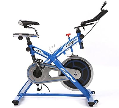 BH Fitness Class Bike II H9166 Vélo de cyclo indoor. Volant d'inerttie 18kg, frein par friction. Pédales doubles SPD-trekking. Console électronique. Bleu