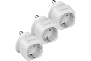 VINTAR 3PC Adaptateur de Voyage France vers Afrique du Sud, Adaptateur de Prise Europe vers Afrique du Sud pour Afrique du Sud, Mozambique, Bhoutan, Namibie, Botswana, Certification CE Type M