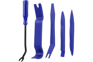 CGEAMDY Outils Démontage Garniture, 5 pièces Panneau de Voiture Audio Video Dashboard Demontage Kits, Outil pour Garnitures de Suppression de Bord Porte Auto, Accessoires Pry Autoradio Tableau