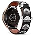 Produktbild R-Rong kompatibel Watch Armband, Echtes Leder Uhrenarmband f¨¹r Samsung Galaxy Watch 42MM - Kuala Lumpur Full Moon Night Skyline Silhouette Design City
