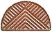 Produktbild Faba Home Kokos Drahtgitter Fußmatte, sehr robust, wetterfest, Drahtgittermatte für groben Schmutz, Drahtmatte halbrund, 75 x 45 cm