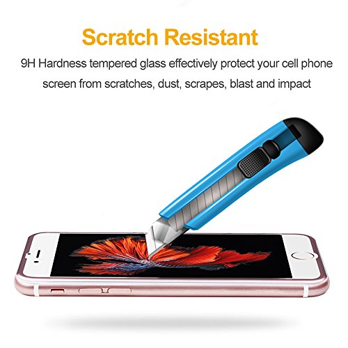 iPhone 6 Plus Schutzfolie,VIUME Vollständige Abdeckung Panzerglas Panzerfolie Hartglas Displayschutzglas für Apple iPhone 6Plus / 6s Plus displayschutzfolie 5.5″(Metall Rose Gold) - 3