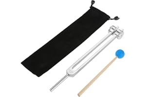 Gohantee Diapason 68,5 Hz en alliage d'aluminium avec marteau en silicone et sac, idéal pour les tests auditifs et la guérison musicale, violons, pianos et autres instruments