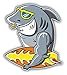 Produktbild Funny Cartoon Shark Surfer Mascot Auto-Dekor-Vinylaufkleber 10 X 12 cm