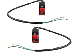 Chelhead 2 Pièce Moto Guidon Interrupteur On Off Bouton conversion pour moto ou vélo Convient aux guidons de 22mm 2 fils
