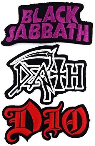 Set_ROCK011 - Black Sabbath Patch, Dio Patch and DEATH Music Songs Rock Patch, 3 Pcs Heavy Metal Patches, Applique Embroidered Patches - Rock Band Iron on Patches by Asian 108 Markets