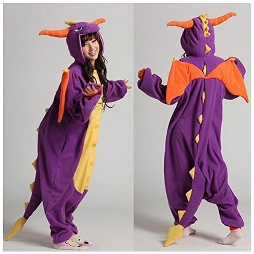 DraghiUnisex-Onesie-Kigurumi-Costume-Costume-felpa-con-cappuccio-pigiama-vestiti-di-notte