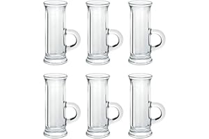 Lot de 6 verres POLO Borgonovo 4,5 cl en verre transparent Vodka Limoncello Bar Restaurant Alcool Home Dîner