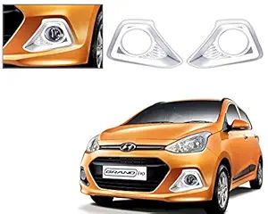 Auto Pearl Chrome Plated Fog Lamp Cover for i10 Grand (Set of 2)