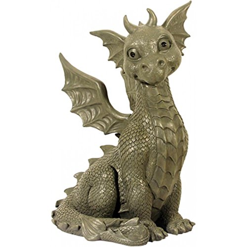 XXL Gartendrache sitzend Kantenhocker Drache Figur