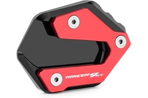 CXEPI Support de Plaque de Support de Béquille Latérale Aluminium Plaque Agrandir Pad Pour TRACER 9 GT TRACER 9GT 2021-2023 2024