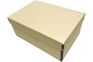 Golden State Art, Aufbewahrungsboxen für Archivfotos, säurefreie Karten-Konservierungsbox mit abnehmbarem Deckel, Negativen und Dokumenten, 12.7x20.3x30.5 cm (Hellbraun)