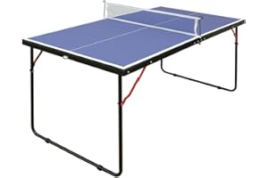 SPORT1 ONE THE SPORT MAKER Sport1 Mini ping pong Tavolo pieghevole. Tavolo ping pong richiudibile e salvaspazio. Tavolo da ping pong in acciaio con maniglia, racchette, palline, rete e tendirete. Per uso regolare o allenamento.