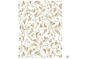 TODO-STENCIL TODO STENCIL Deco Fondo 079 Floral, Medidas: Stencil 20 x 30 cm - Diseño 17 x 22 cm