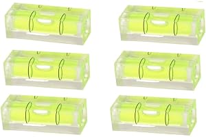 Mini Spirit Level, 6 st bubbla liten nivå, horisontell bubbelnivå, bubbelnivåer, mini bubbelnivå, 15 x 15 x 40 mm
