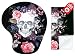 Produktbild Sugar Skull & Flowers Ergonomisches Design Mauspad mit Handgelenkstütze. Gel Handauflage. Passende Mikrofaser Reinigungstuch für Brillen, Autos und Elektronik. Mauspad für Laptop, PC Computer und Mac.