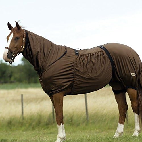 Equestrian Summer Turnout Protection Combo Sweet Itch Fly Blanket Brown 5'3