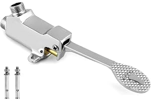 QWORK® Golvmonterad koppar fotventil, pedaldriven kranventil, för kök och badrum