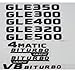 Produktbild Flache Schwarz Stamm Buchstaben Abzeichen Emblem Embleme GLE350 GLE300 GLE400 GLE450 GLE500 GLE550 V8 BITURBO 4 MATIC (GLE400)