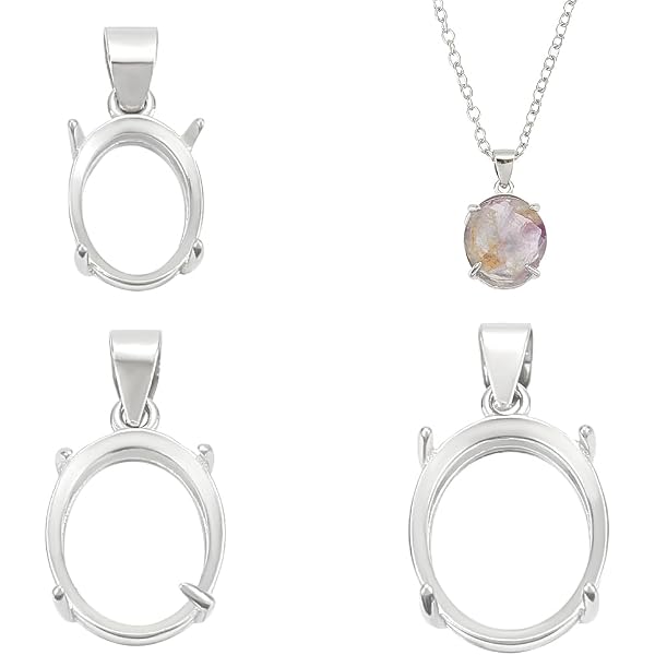 Anello Regolabile In Argento Con Base Per Intarsio Resina - Cabochon Bianco Per Creazioni G25969