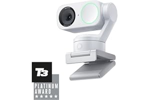 Insta360 Link 2 - Webcam 4K pour PC/Mac, capteur 1/2", Suivi par l'IA, HDR, Micro à réduction de Bruit, contrôle gestuel, pour Le Streaming, Les appels vidéo Via Zoom, Teams, Twitch & Plus.