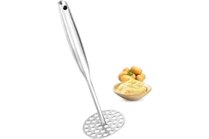 Cozy Inviting Schiacciapatate in Acciaio Inox, Lavabile in Lavastoviglie, Schiaccia Patate In Acciaio Per Purea Di Patate, Marmellata, Verdura, Frutta (25.3 x 8.7 cm)