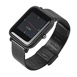 diadia für huami amazfit Bip (begriffsklärung) Jugend Armbanduhr Milanaise Edelstahl Armband Uhrenarmband mit Anpassung Werkzeug für Xiaomi huami amazfit Bip (begriffsklärung) Jugend Armbanduhr, Schwarz , Width: 20mm