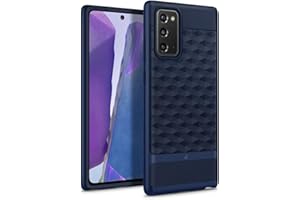 Caseology Parallax, Funda Samsung Galaxy Note 20, Diseño Geométrico, Patrón 3D, Carcasa Diseñada para Galaxy Note 20 - Midnight Blue