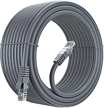 FEDUS Cat6 Heavy Duty Outdoor Cable 30M 98 Feet Weatherproof/UV Resistant 1000mbps Ethernet Cable Suitable for Direct Burial Installations cat6 Ethernet Patch Cable LAN Cable Internet Network Cord