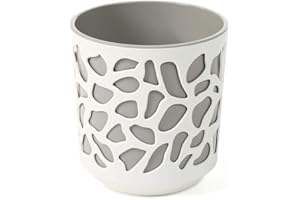 Vaso rotondo DUET avorio taupe 25,5xh27 cm Lamela LA76238