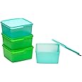 Tupperware Plastic Storage Jar Set- 1.2 liter, 4 pieces, Green