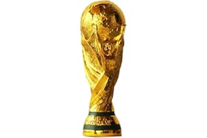 AMMICCO Trofeo d'oro di Calcio Trofeo di Coppa del Mondo Replica di Coppa del Mondo in Resina Collezione di souvenir Decorazioni per la Casa Ufficio Regali per Fan