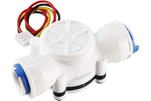 sourcing map 3/8 "Quick Connect Hall Effect Sensore di Flusso Acqua Liquida Interruttore Flussometro Contatore Misuratore DC5V 0.3-10L/min YF-S301