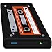 Produktbild HipDisk LS132 Old School externes Festplattengehäuse 2,5 Zoll USB 3.0 aus Aluminium mit Silikon-Schutzhülle für SATA HDD und SSD stoßfest wasserabweisend schwarz-orange