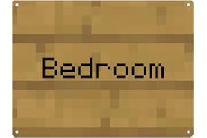 Grindstore - Placa de metal texto Bedroom a modo de píxel