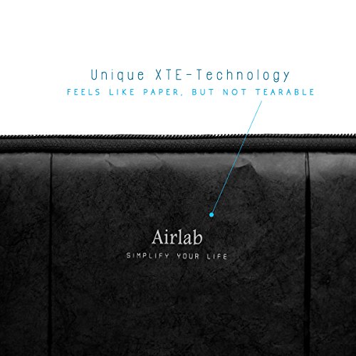 Laptophülle Laptoptasche, Airlab Notebook Tasche aus Papier [Spritzwasserschutz & Unzerreißbar], Geeignet für 13,3 Zoll Macbook Air/ Pro Retina, Surface Pro 3/4, Dell XPS 13, Lenovo Yoga und andere Ultrabook, Größe: 34 cm x 24 cm, Schwarz - 4