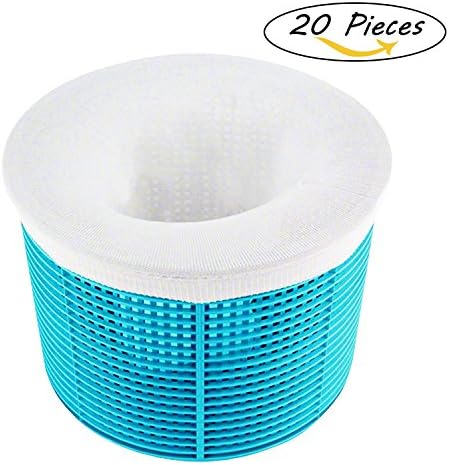 Tubala Pool Skimmer Socks Filter Savers Pool Filter Saver Socks for Baskets and Skimmers, 20 Pieces