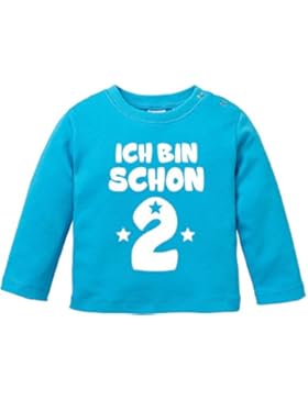 EZYshirt® ich bin schon zwei | BIO Baby T-Shirt Longsleeve