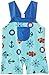 Sense Organics Baby Boys Henya Romper Dungarees, Blue Fish AOP, 12-18 Months