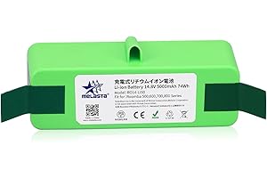 melasta Batería de Iones de Litio 14,8V 5000mAh para Roomba 500 600 700 800 Series, Baterías de Aspiradoras para Roomba 880 890 861 864 866 675 650 655 695 680 671 640 645 790 780 775 770 760 595 560