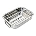 Produktbild MGE - Bräter mit Rost aus Edelstahl - Auflaufform mit Rost - Bratform für Lasagne, Hähnchen und Gemüse - Edelstahl - Silber - 25 cm