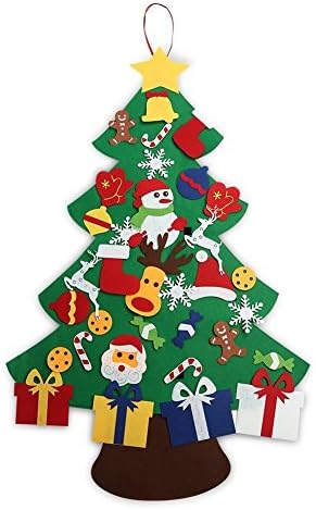 Artifi 2017-New 3FT DIY Felt Christmas Tree Set with Ornaments for Kids Christmas Gifts New Year Door Wall Hanging