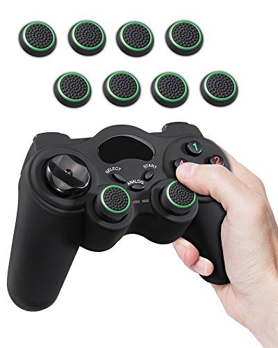Fosmon (4 parejas / 8 Contar) Analog Controller silicona Palo Grips Cap Joystick Thumb Stick funda para PS4, PS3, Xbox One, y Xbox 360 - Fosmon empaquetado