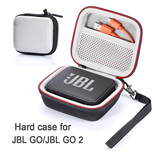 Estuche para JBL Go/JBL GO 2, Estuche rígido para Transporte de Viaje para JBL GO/JBL GO 2 Altavoz inalámbrico portátil Bluetooth (Estuche, Altavoz y Accesorios no incluidos) - Plata