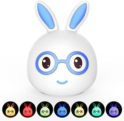 Janrut rabbit Night Light for Kids Soft Silicone LED Baby Nursery Sleep Relaxing Tap Light, Children Toy Nightlight Decorative Desk Light for Bedroom