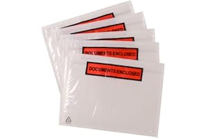 JUST BIN BAGS Documents Enclosed Wallets, Printed and Plain, A4, A5, A6, A7 (1000 x A5 Printed Documents Enclosed)