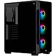 Corsair Icue 220T Rgb, Tempered Glass Mid-Tower Atx Smart Gaming Case, Black
