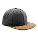 Produktbild Beechfield - Suede peak snapback - EU / UK, Schwarz - Vintage-Schwarz, One Size